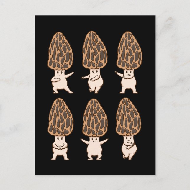 Morel Mushroom Fungi Hunter Mycology Gift Morels Vykort (Framsida)