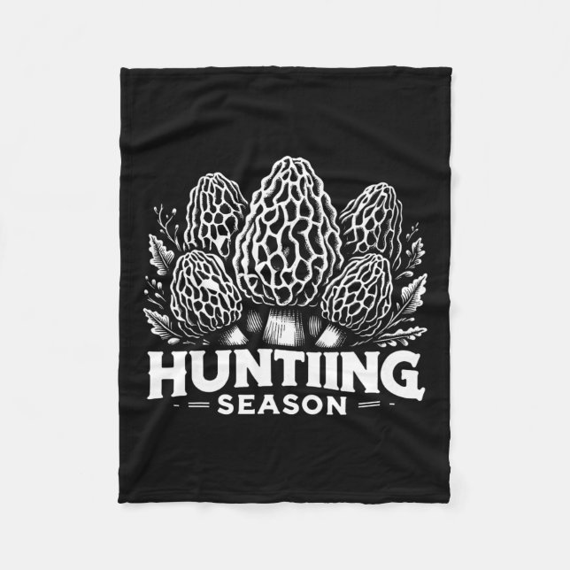 Morel Mushroom Hunting Season Foraging 1 Fleecefilt (Framsidan)