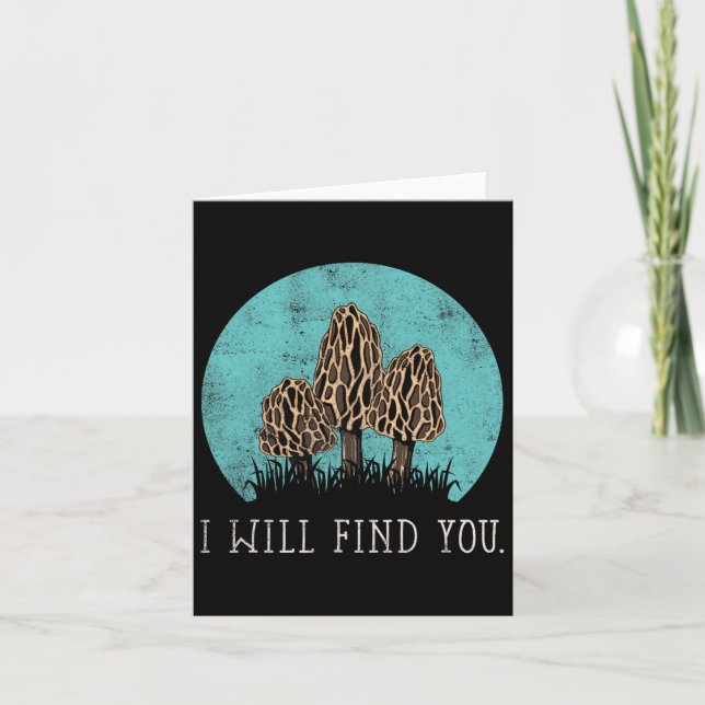 Morel Mushroom Mushroom Mushroom Collector Mushroo Kort (Framsida)