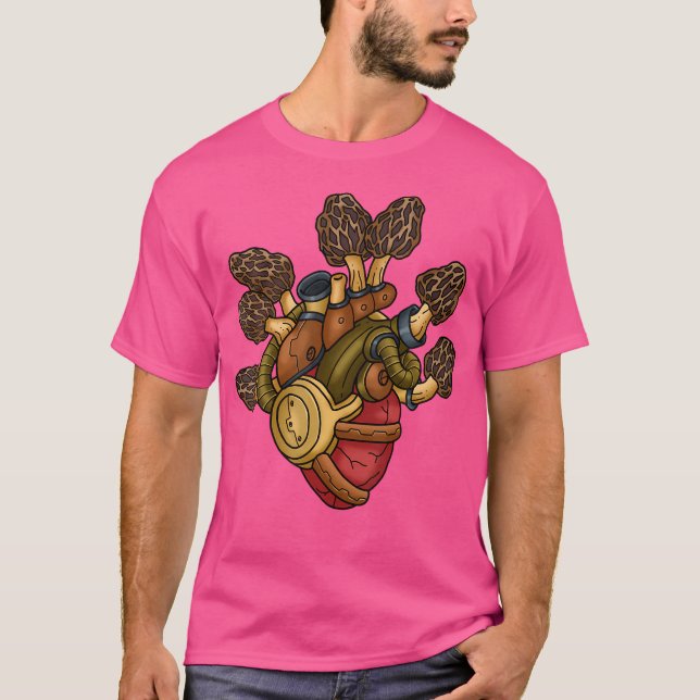 Morel Mushroom Shirt Manar Morel Steampunk Mushroo T (Framsida)
