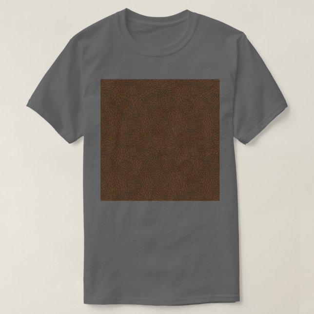 Morel Mushroom Struktur Brown T Shirt (Design framsida)