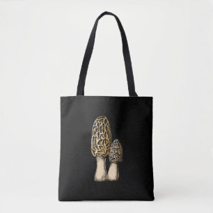 Morel Mushroom Vintage Botanical Illustration Tygkasse
