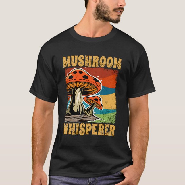 Morel Mushroom Whisperer Mushroom för T Shirt (Framsida)