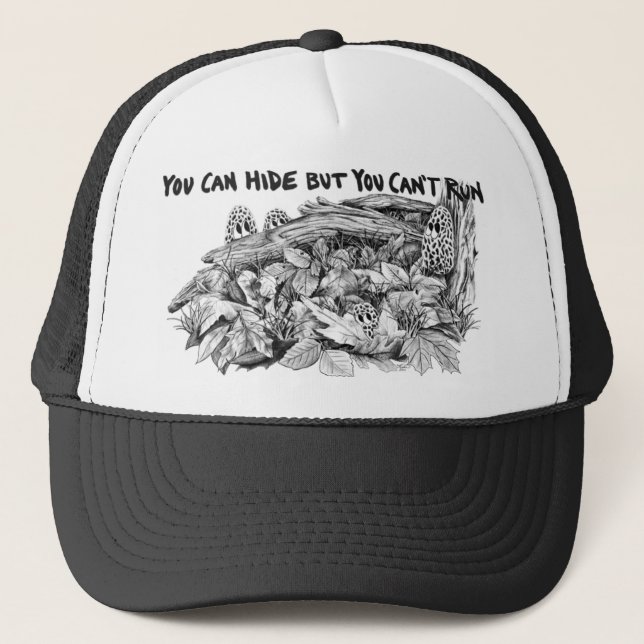 Morel plocka svamp B&W-truckerkepsen Keps (Framsida)