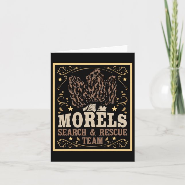 Morel Search Rädding Team - Mushroom Hunting Mushr Kort (Framsida)