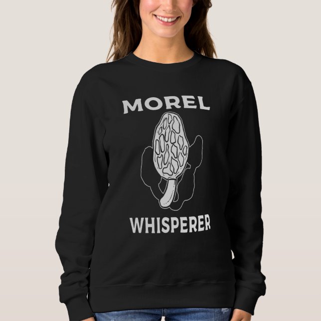 Morel Whisperer Mushroom Hunting Foraging T Shirt (Framsida)