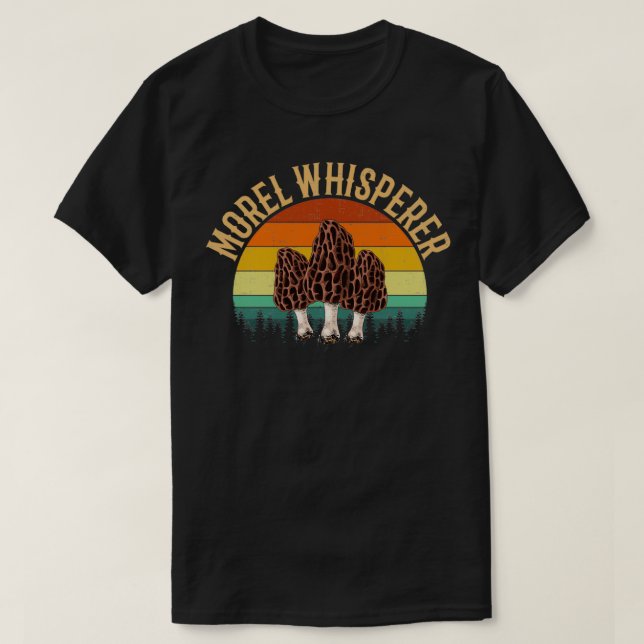 Morel Whisperer-svampjakt T Shirt (Design framsida)