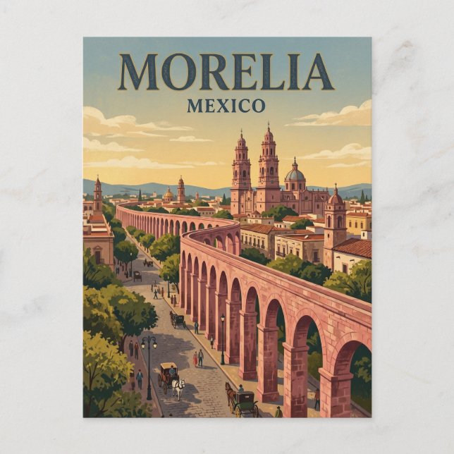 Morelia Mexiko Vykort (Framsida)