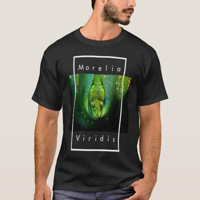 Morelia Viridis Grönt Träd Python Snake T Shirt (Framsida)