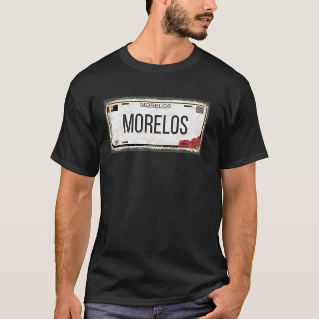Morelos Mexiko tillståndsregistreringsskylt T Shirt (Framsida)