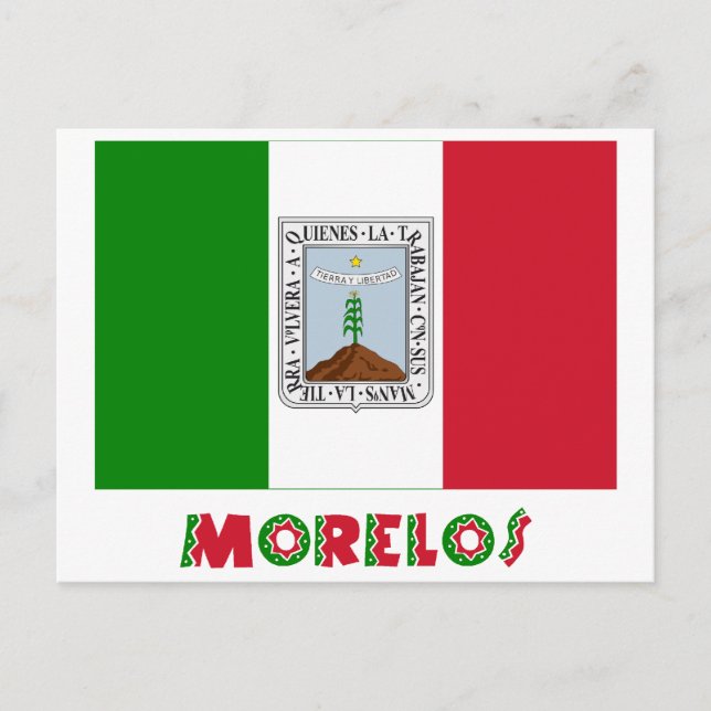 Morelos Onofficial Flagga Vykort (Framsida)