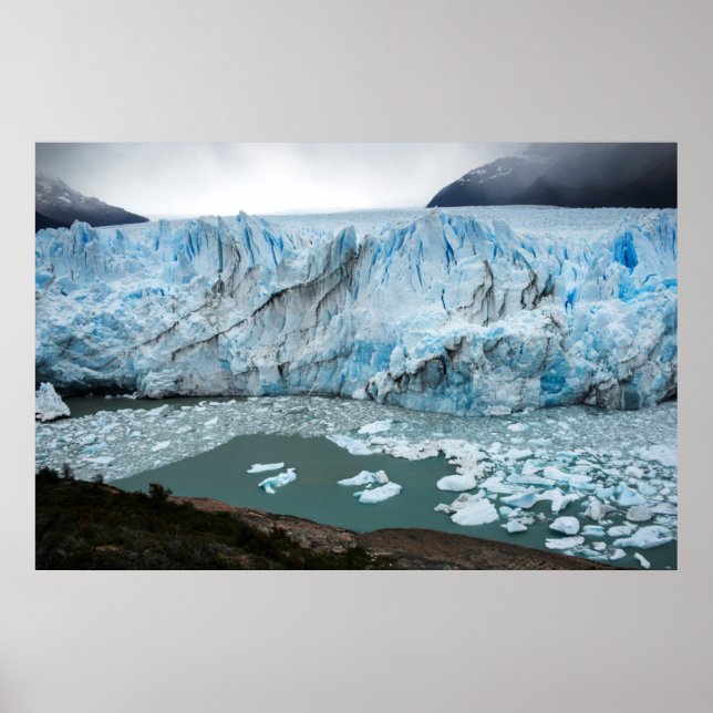 Moreno Glacier och Sjö argentino Poster (Framsidan)
