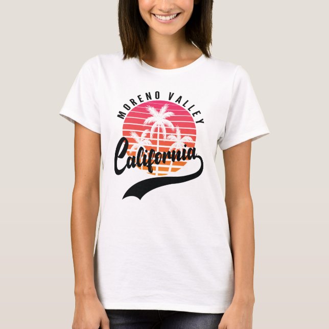 Moreno Valley, California Sunset Women's T-Shirt (Framsida)