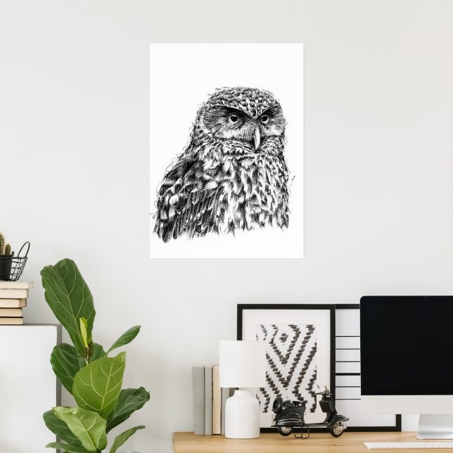 Morepork Poster (Hemmakontoret)