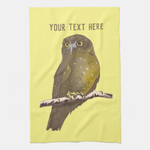 Morepork RURU NZ bird Kökshandduk