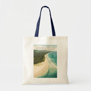 Moreton Island Australia Travel Art Vintage Tygkasse