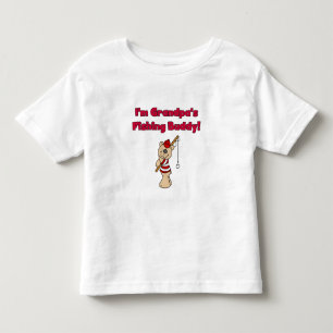 Morfäder som fiskar kompisen t-shirt