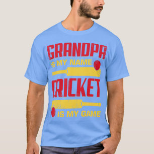 Morfar är min Namn Cricket är mitt spel. T Shirt