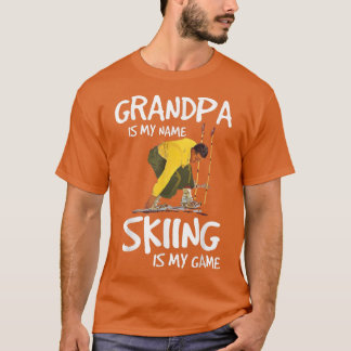 Morfar är min Namn Skinng är mitt spel Lycklig Ski T Shirt