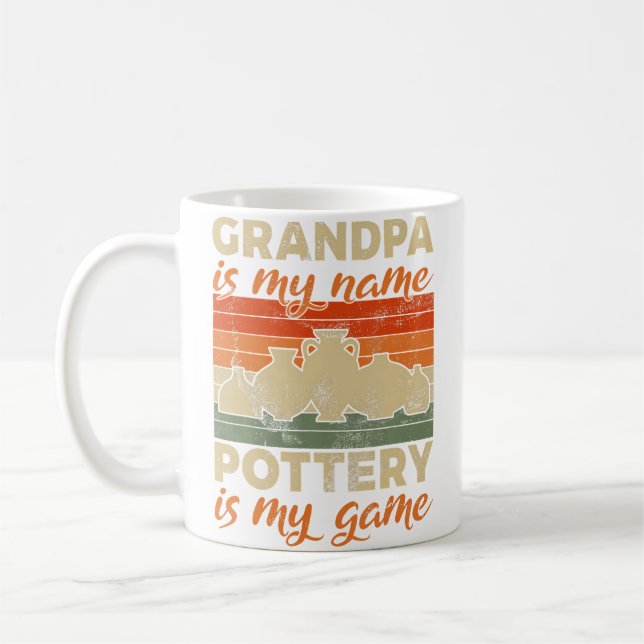 Morfar är mitt namn Keramik är min lek Keramik Mor Kaffemugg (Vänster)