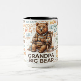 Morfar Big Bear majestätisk design Mugg
