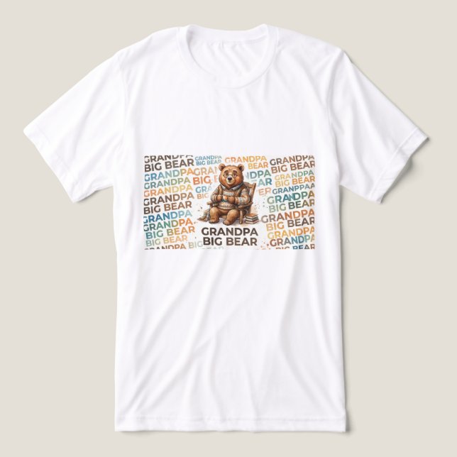 Morfar Big Bear majestätisk design T Shirt (Design Framsida)