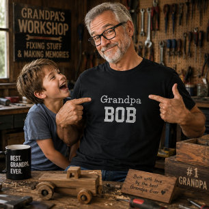 Morfar Bob Personligt Namn Roligt Födelsedagsprese T-shirt
