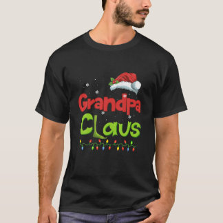 Morfar Claus Funny Familj Santa Pajamas jul T Shirt