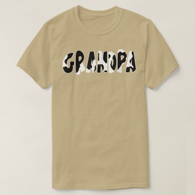 Morfar Cow Skriv ut rad Mönster T Shirt (Design framsida)