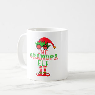 Morfar Elf-familjen som matchar jul Pajama T Kaffemugg