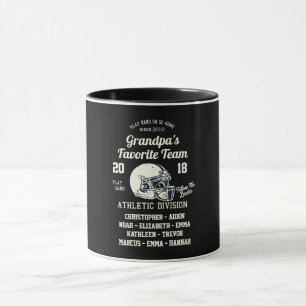 Morfar eller Grandpa Football Sports Monogram Mugg