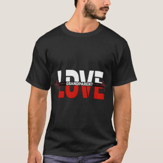 Morfar- eller mormorlek hjärtats rytm design t shirt
