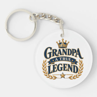 Morfar En Riktig Legend Elegant Guld Nyckelring