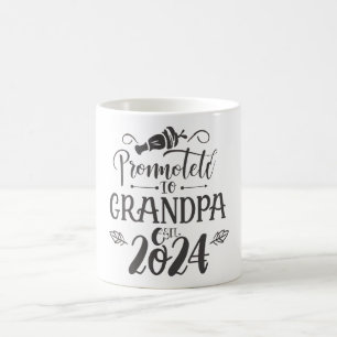 morfar est 2024, Promoted to Grandpa Est. 2024 Kaffemugg