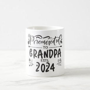 morfar est 2024, Promoted to Grandpa Est. 2024 Kaffemugg
