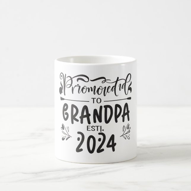 morfar est 2024, Promoted to Grandpa Est. 2024 Kaffemugg (Center)