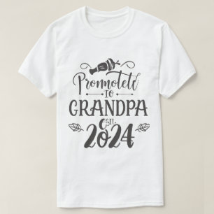 morfar est 2024, Promoted to Grandpa Est. 2024 T Shirt