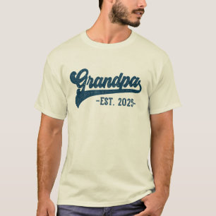 Morfar Est 2025 Morfar Att Bli, Ny Morfar 2025 T Shirt