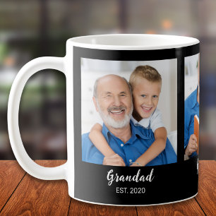 Morfar Established Script 3 Foto Svart Kaffemugg