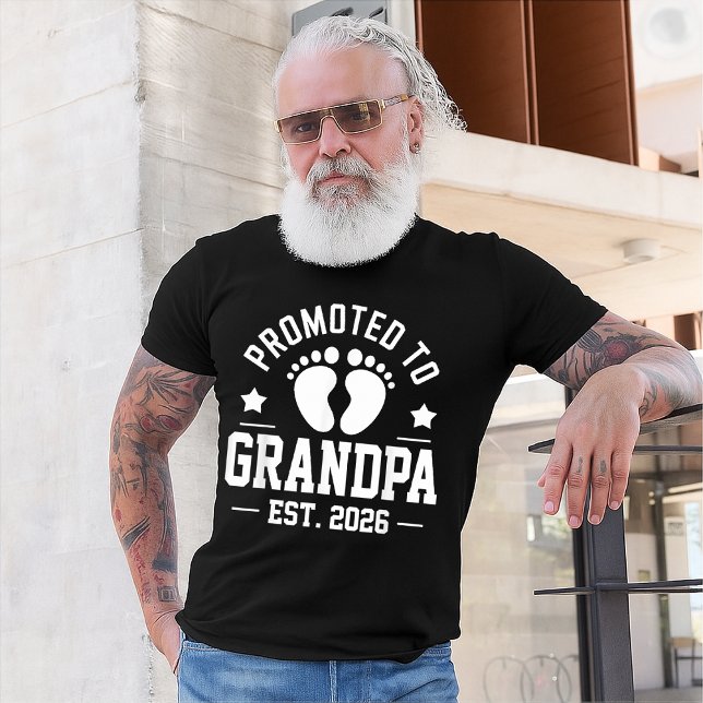 Morfar Etabl. 2026, Graviditetsannonsering Morfar T Shirt (Skapare uppladdad)
