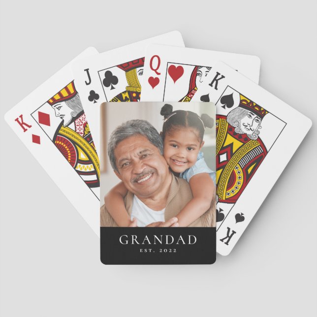 Morfar Etabl Established Foto Casinokort (Baksidan)