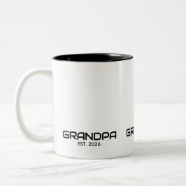 Morfar Etablade Ny Morfar Present Två-Tonad Mugg