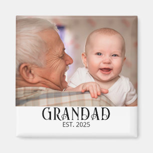 Morfar etablerad foto magnet