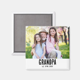 Morfar etablerade foto presentmagnet magnet