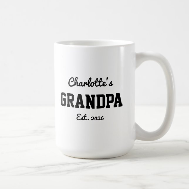 Morfar Etablerade Modigt Modernt Namn Kaffemugg (Höger)