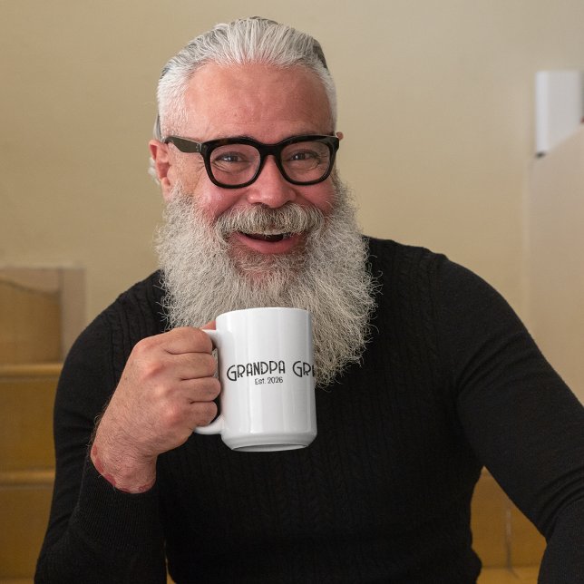 Morfar etablerade st. år grunge text kaffemugg (Skapare uppladdad)