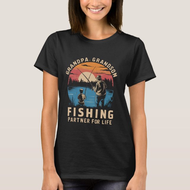 Morfar Farfader Sonson Fiskepartner För Livet Roli T Shirt (Framsida)