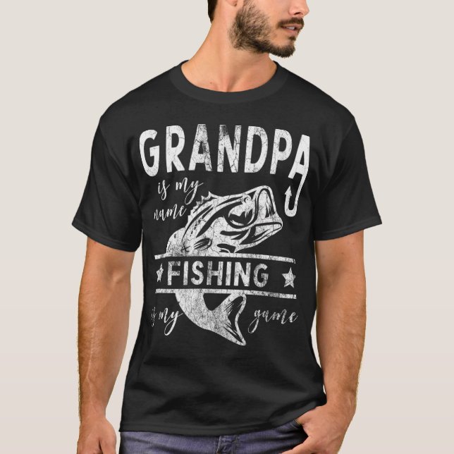 Morfar fiske far t shirt (Framsida)
