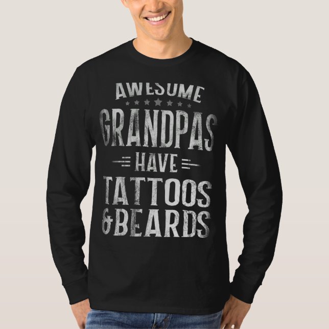 Morfar från manar Fantastisk har tatueringar och v T Shirt (Framsida)