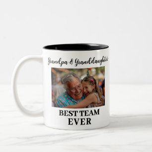 Morfar Granddotter Best Team Anpassningsbar Photo Två-Tonad Mugg